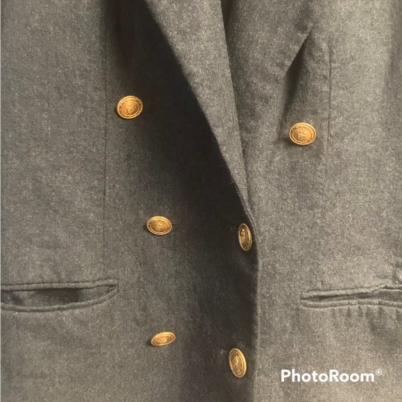 Talbots Charcoal Gray Tuxedo Blazer - Picture 3 of 6